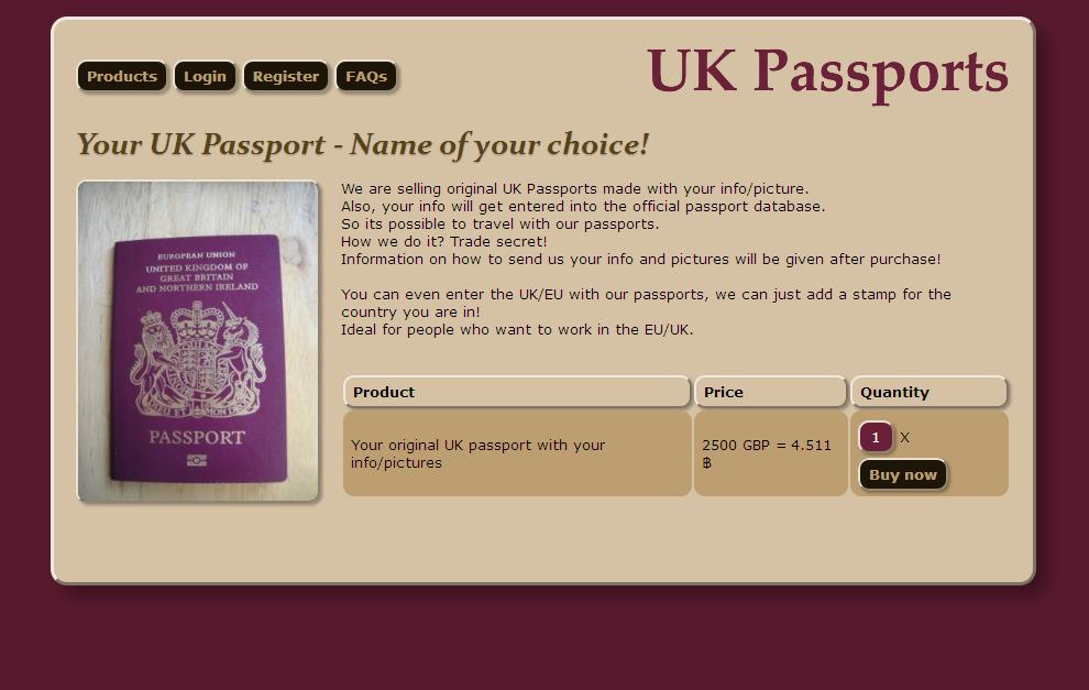 uk passport